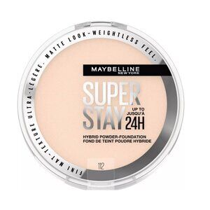 Maybelline 112  Super Stay Matte 24HR Hybrid Pressed Powder Foundation  0.21 oz
